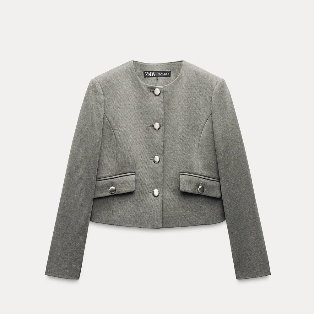 NWOT Zara METAL BUTTON BLAZER size M